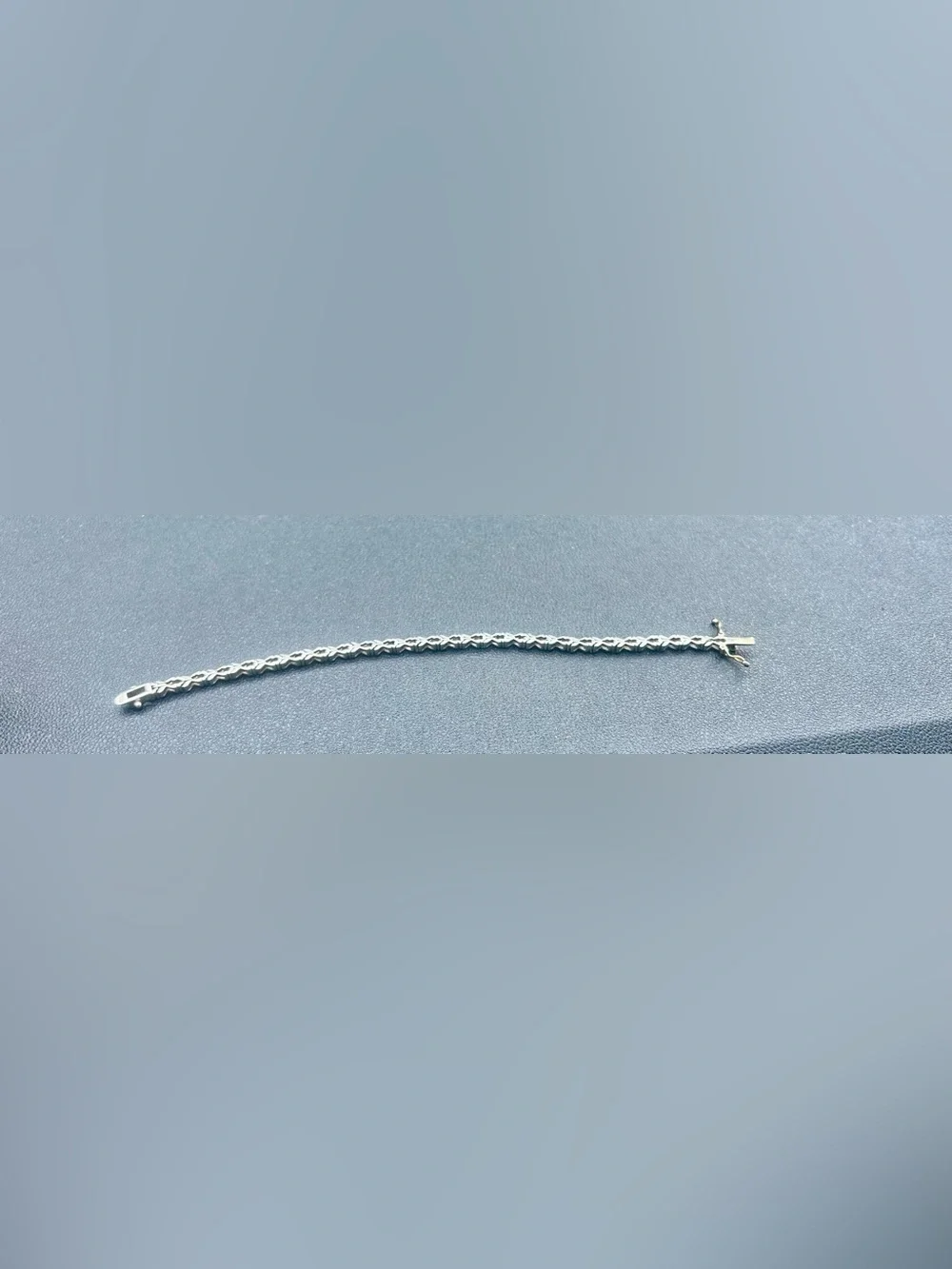 Classic Sterling-Color X-Link Crystal Bracelet